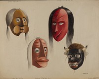 Masks (ca. 1938) by Louis Plogsted.  