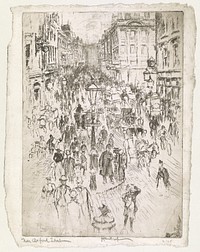 New Oxford Street, [London]  (1893) print in high resolution by Joseph Pennell.  