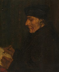 Memory Copy of Holbein's Erasmus by Alphonse Legros (1837–1911).  