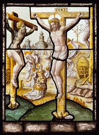 The Crucifixion (one of a set of 12 scenes from The Life of Christ) by Flemish, Leuven