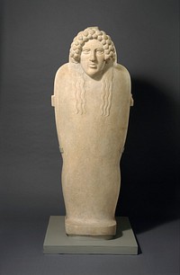 Marble anthropoid sarcophagus