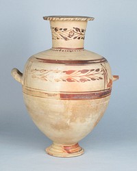 Terracotta Hadra hydria (water jar)