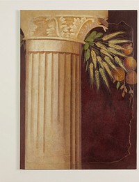 Wall painting fragment from the peristyle of the Villa of P. Fannius Synistor at Boscoreale, Roman