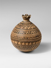 Terracotta vase in the form of a pomegranate