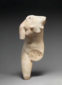Marble statue of Aphrodite loosening her sandal