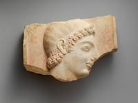 Head of a youth from a marble stele (grave marker), Greek, Attic