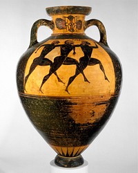 Terracotta Panathenaic prize amphora (jar)