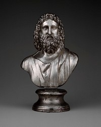 Silver bust of Serapis