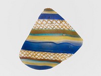 Glass striped mosaic fragment