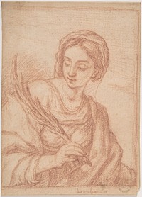 Virgin with a Palm Branch by Anonymous, Italian, Roman-Bolognese, 17th century