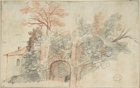 Ruins and Trees, Anonymous, Italian, Roman-Bolognese, 17th century