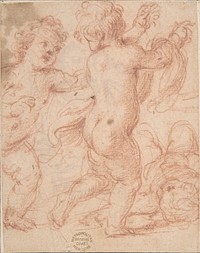 Studies of Children by Anonymous, Italian, Roman-Bolognese, 17th century