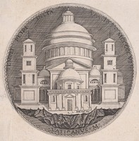 Saint Peter's Basilica by Agostino Veneziano (Agostino dei Musi)