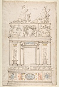 Design for a Double Tomb, Anonymous, French, 16th century