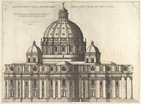 Speculum Romanae Magnificentiae: Elevation Showing the Exterior of Saint Peter's Basilica from the South as Conceived by Michelagelo (Published in 1569), Antonio Lafréry 