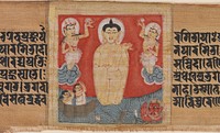 Buddha Giving Safety (Abhayananda) to Mariners, Leaf from a Dispersed Pancavimsatisahasrika Prajnapramita, India (Bengal) or Bangladesh