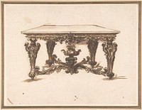 Design for a Table with Ornate Legs, Anonymous, Italian, 17th century