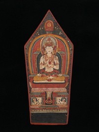 Panel from a Buddhist Ritual Crown Depicting Vairocana, Tibet