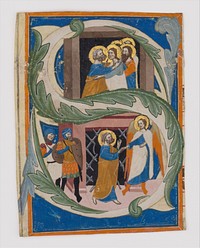 Initial S with Saint Peter Liberated from Prison, Italian