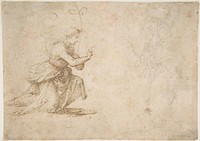 The Annunciation (recto); Faint View of Buildings (verso) by Fra Bartolomeo (Bartolomeo di Paolo del Fattorino)