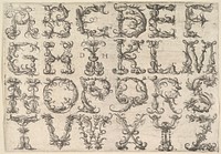 Ornamented Roman Majuscule Alphabet