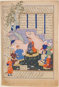 "Luhrasp Hears from the Returning Paladins of the Vanishing Kai Khusrau", Folio from a Shahnama (Book of Kings) of Firdausi by Abu'l Qasim Firdausi (author)