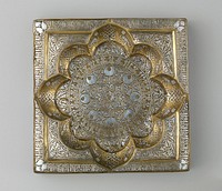 Square Tray with Recessed Medallion