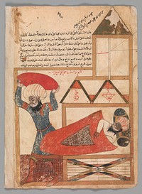 "The Man who Pretends to be Asleep While the Thief Enters his House Becomes Drowsy and Really Falls Asleep", Folio from a Kalila wa Dimna, second quarter 16th century