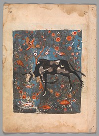 "The Ox Shanzabeh Left Behind, Grazing in the Territory of the Lion King", Folio from a Kalila wa Dimna, second quarter 16th century