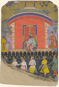 "Rama Receives Sugriva and Jambavat, the Monkey and Bear Kings", Folio from a Ramayana, attributed to India (ca. 1605)