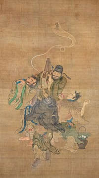 Eight Daoist Immortals Welcoming Jurōjin, Japan