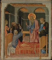 Saint John the Evangelist Raises Drusiana by Giovanni di Paolo (Giovanni di Paolo di Grazia)