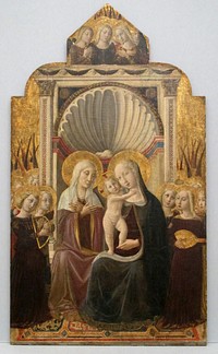 Saint Anne and the Virgin and Child Enthroned with Angels by Niccolò Alunno (Niccolò di Liberatore)