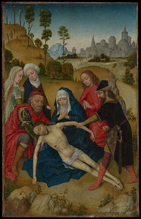 The Lamentation of Christ by Simon Marmion, French (ca. 1473)