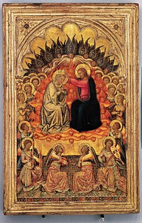 Engaged cassetta frame on a polyptych panel, Siena