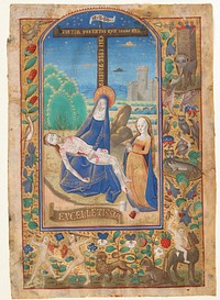 Manuscript Leaf with the Pièta, from a Book of Hours, North French