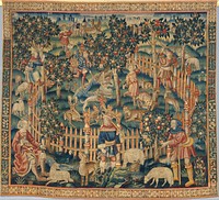 Hunting of Birds with a Hawk and a Bow (from the Hunting Parks Tapestries)