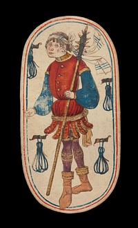 Knave of Tethers, from The Cloisters Playing Cards, South Netherlandish