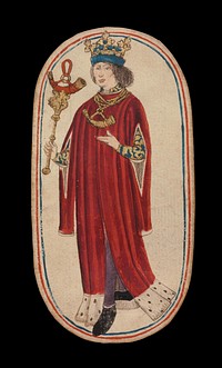King of Horns, from The Cloisters Playing Cards, South Netherlandish