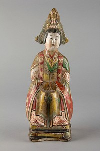 Figure of a sitting woman, China