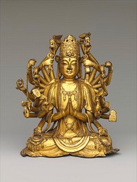 Avalokiteshvara in a Multiarmed Tantric Form