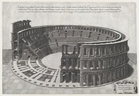 Speculum Romanae Magnificentiae: Amphitheater at Verona, Antonio Lafréry