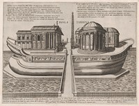 Speculum Romanae Magnificentiae: Temples on the Isle of Tiber, Antonio Lafréry