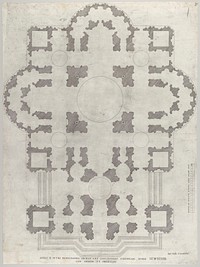 Speculum Romanae Magnificentiae: Plan of St. Peter's after Antonio da Sangallo, the Younger and Antonio da Labacco