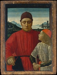 Francesco Sassetti (1421&ndash;1490) and His Son Teodoro by Domenico Ghirlandaio (Domenico Bigordi)