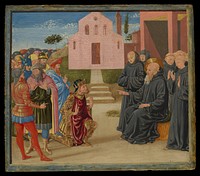 Totila before Saint Benedict by Benozzo Gozzoli (Benozzo di Lese di Sandro)