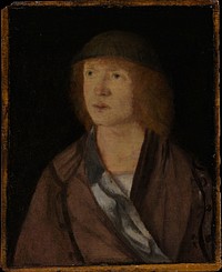 Portrait of a Young Man; (reverse) Girl Making a Garland by Hans S&uuml;ss von Kulmbach
