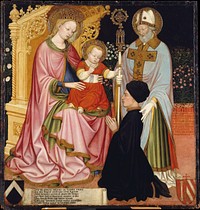 Madonna and Child with the Donor, Pietro de' Lardi, Presented by Saint Nicholas 