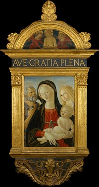 Madonna and Child with Saints Jerome and Mary Magdalen by Neroccio de' Landi