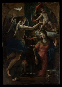 The Annunciation, attributed to Girolamo Mazzola Bedoli